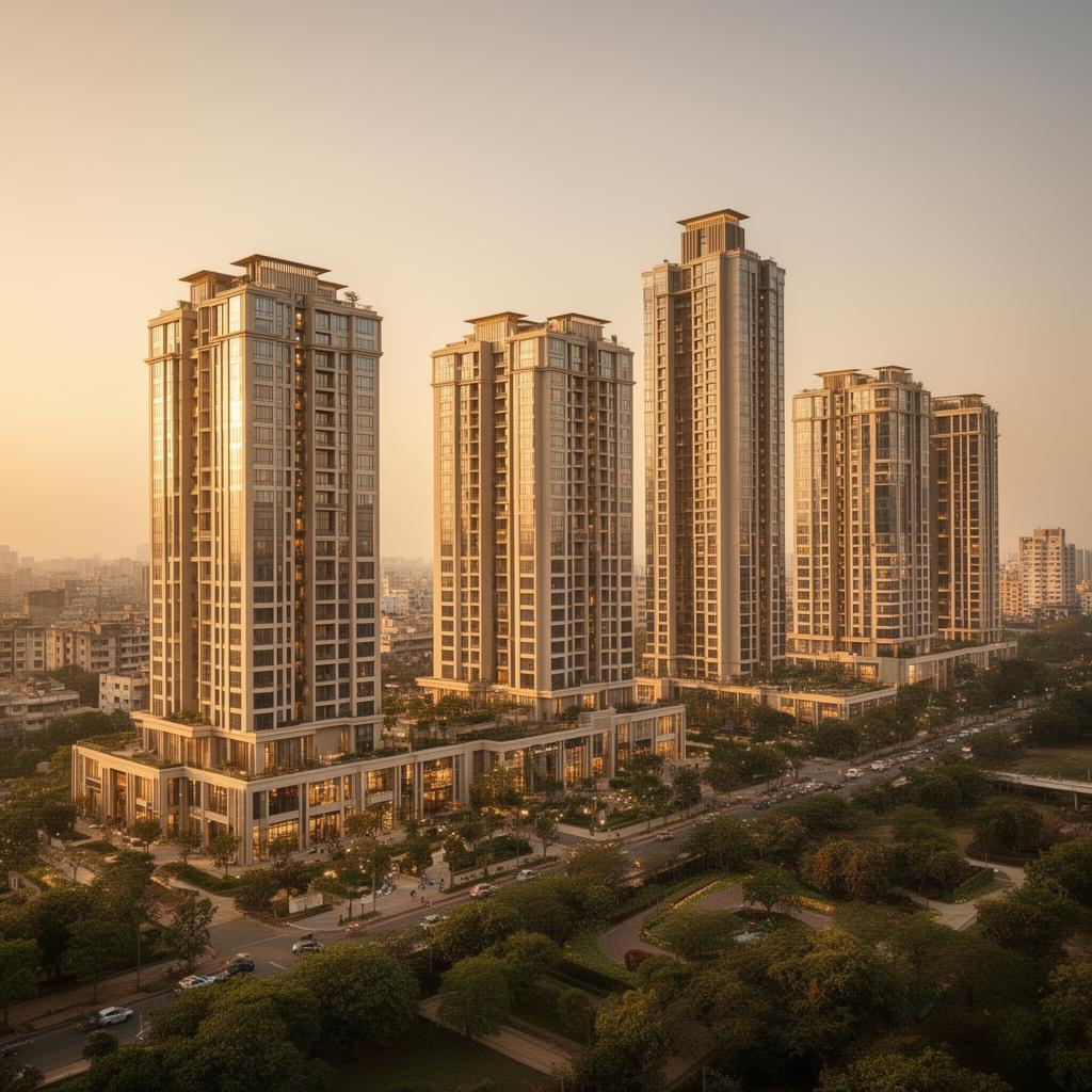 Sonipat and Delhi-NCR cityscape at golden hour
